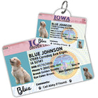 Iowa Driver License Dog Tag with Your Pet's Photo