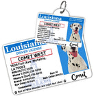 Louisiana Driver License Dog Tag with Your Pet's Photo