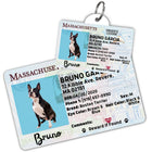 Massachusetts Driver License Dog Tag with Your Pet's Photo