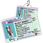 Nebraska Driver License Dog Tag with Your Pet's Photo