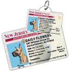 New Jersey Driver License Dog Tag with Your Pet's Photo