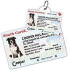 South Carolina Driver License Dog Tag with Your Pet's Photo