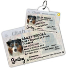 Utah Driver License Dog Tag with Your Pet's Photo