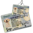 Vermont Driver License Dog Tag with Your Pet's Photo