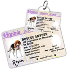 Virginia Driver License Dog Tag with Your Pet's Photo