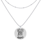 Engraved Necklace with Engraved Pet's Face (Silver)