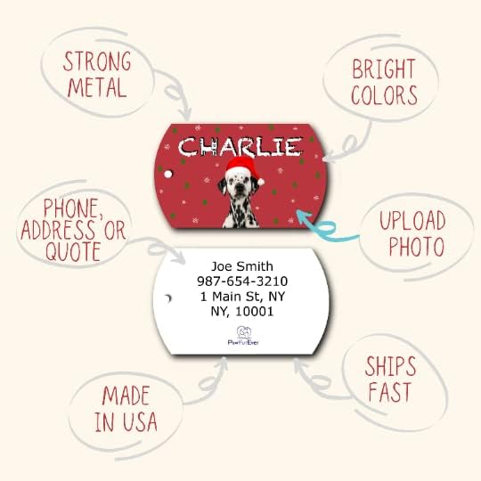 Photo Tag - Christmas Dog Tags with Photo