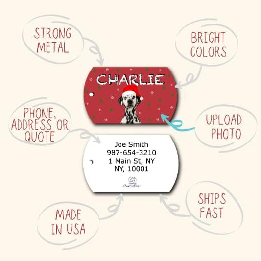 Photo Tag - Christmas Dog Tags with Photo