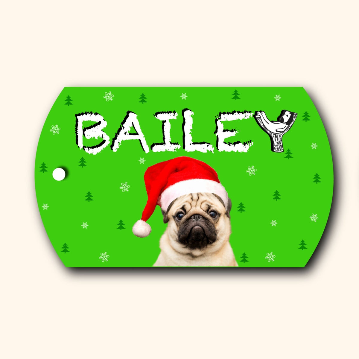 Photo Tag - Christmas Dog Tags with Photo