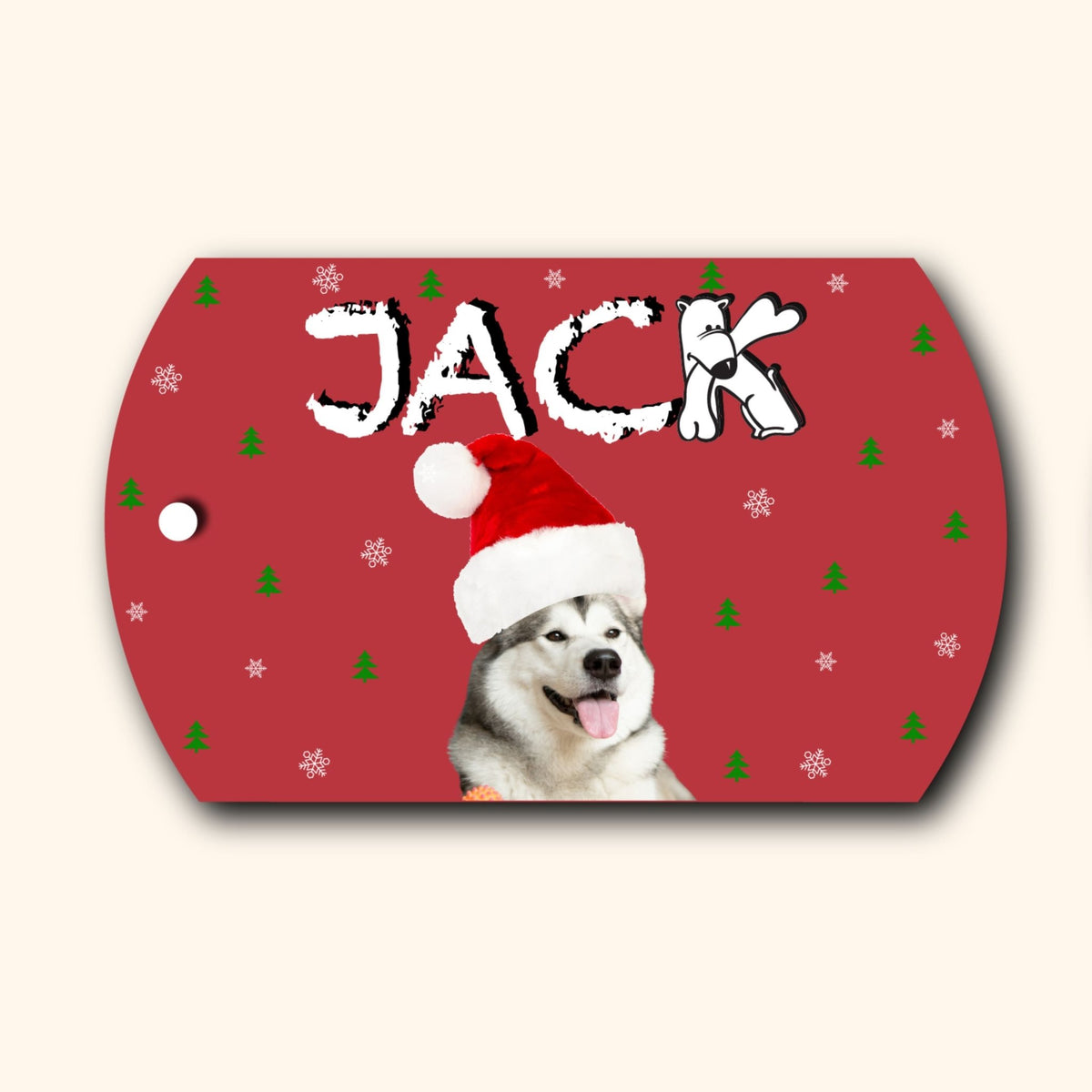 Photo Tag - Christmas Dog Tags with Photo