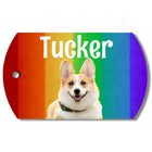 Rainbow Design Photo Dog Tag, Personalized